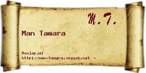 Man Tamara névjegykártya